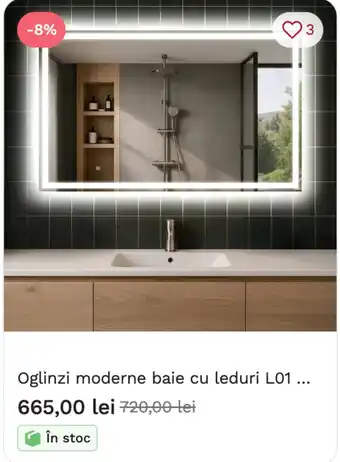 Oglinzi moderne baie cu leduri L01