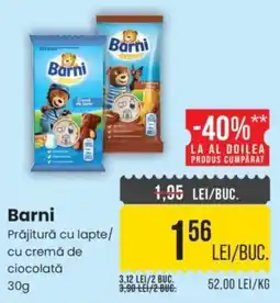 Mega Image Barni prăjitură cu lapte cu cremă de ciocolată Ofertă