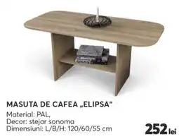 Mobila Videnov Masuta de cafea elipsa Ofertă