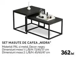Mobila Videnov Set masute de cafea nidra Ofertă
