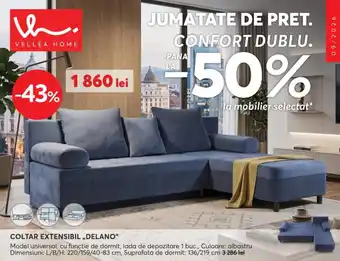 Vellea Home coltar extensibil delano