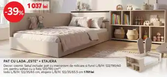 Pat cu lada „Este” + etajera