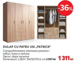 Mobila Videnov Patrick dulap cu patru usi Ofertă