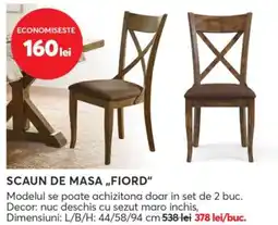 Mobila Videnov Scaun de masa fiord Ofertă
