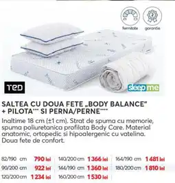 Mobila Videnov Ted saltea cu doua fete body balance + pilota si perna/perne Ofertă