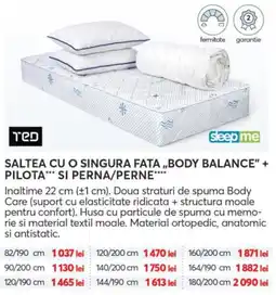 Mobila Videnov Ted saltea cu o singura fata body balance si pilota si perna/perne Ofertă