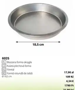 BetterStyle Formă rotundă de tablă Ofertă