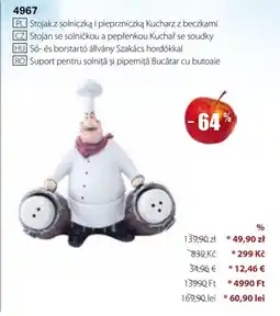 BetterStyle Suport pentru solniță și piperniță Bucătar cu butoaie Ofertă