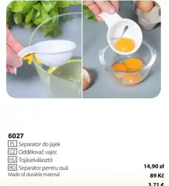 Separator pentru ouă