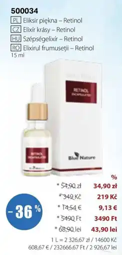 BetterStyle Blue Nature Elixirul frumuseții - Retinol Ofertă