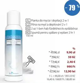 BetterStyle Hydroclinic spumă pentru spălare și epilare 2 în 1 Ofertă