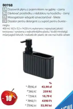 BetterStyle Dozator pentru detergent cu suport pentru burete Ofertă