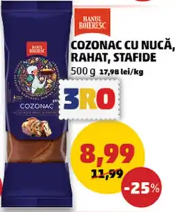 Penny Flanut Boieresc cozonac cu nucă, rahat, stafide Ofertă