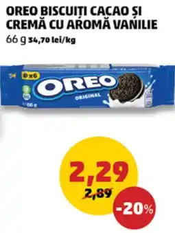 Penny Oreo biscuiti cacao si cremă cu aromă vanilie Ofertă