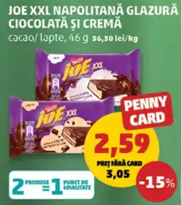 Penny Joe xxl napolitană glazură ciocolată și cremă Ofertă