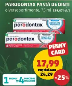 Penny Parodontax pastă de dinți Ofertă