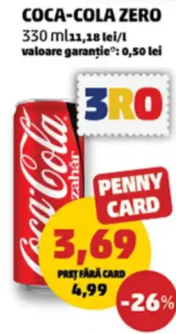 Penny Coca-Cola Zero Ofertă