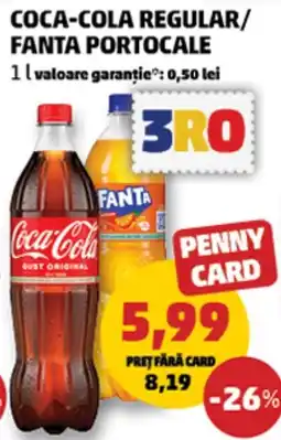 Penny Coca-Cola Regular/Fanta Portocale Ofertă