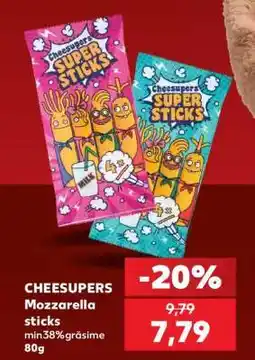 Kaufland CHEESUPERS Mozzarella sticks Ofertă