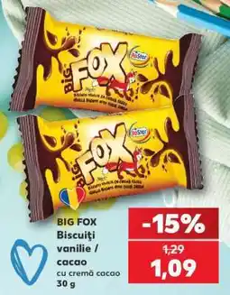 Kaufland BIG FOX Biscuiți vanilie / cacao Ofertă