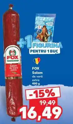 Kaufland FOX Salam de vară extra 400 g Ofertă