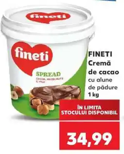 Kaufland FINETI Cremă de cacao Ofertă