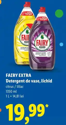 Lidl Fairy extra detergent de vase, lichid Ofertă