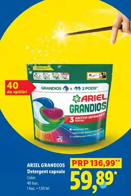 Lidl Ariel grandios detergent capsule Ofertă