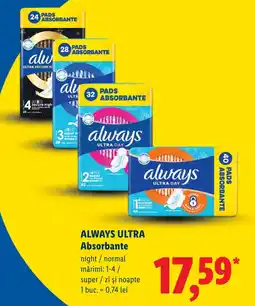 Lidl Always ultra absorbante Ofertă