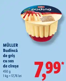 Lidl Müller Budincă de griș cu sos de cireșe Ofertă
