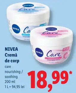 Lidl Nivea cremă de corp care Ofertă