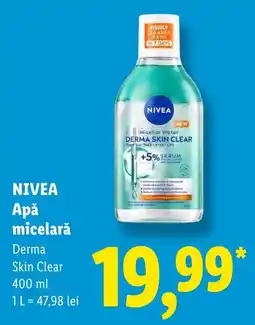 Lidl Nivea apa micelara derma skin clear Ofertă