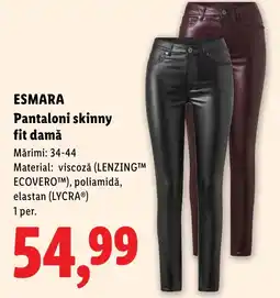 Lidl Esmara pantaloni skinny fit damă Ofertă