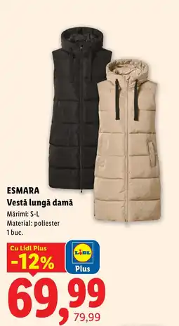 Lidl Esmara vestă lungă damă Ofertă