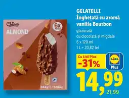 Lidl Gelatelli înghețată cu aromă vanilie bourbon Ofertă