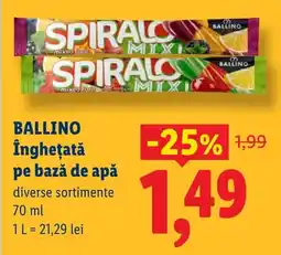 Lidl Ballino înghețată Ofertă