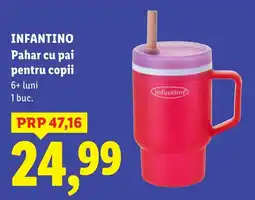 Lidl Infantino pahar cu pai pentru copii Ofertă