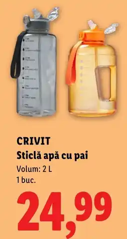 Lidl Crivit sticlă apă cu pai Ofertă
