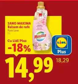 Lidl Sano Maxima Balsam de rufe Pure Love Ofertă