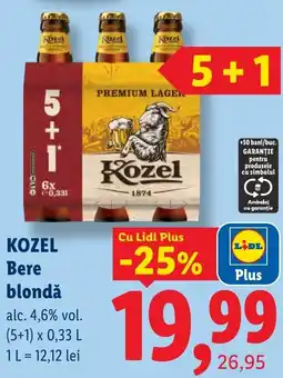 Lidl Kozel Bere blondă Ofertă