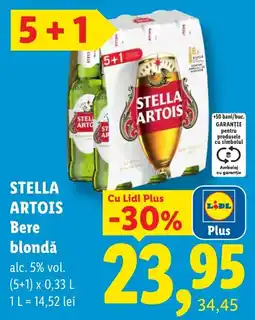Lidl Stella artois bere blondă Ofertă