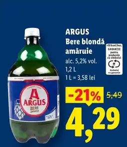 Lidl Argus bere blondă amăruie Ofertă