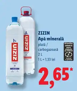 Lidl Zizin apă minerală Ofertă