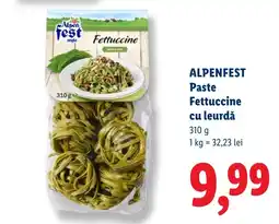 Lidl Alpenfest paste fettuccine cu leurdă Ofertă