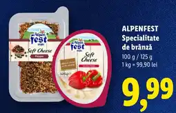 Lidl Alpenfest soft cheese pepper Ofertă