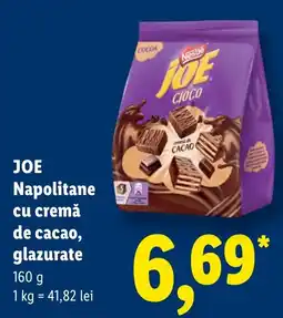 Lidl Joe napolitane cu cremă de cacao, glazurate Ofertă
