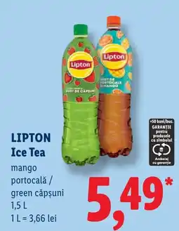 Lidl Lipton ice tea mango portocală / green căpșuni Ofertă