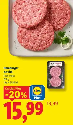 Lidl Lidl hamburger de vită Ofertă