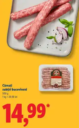 Lidl Agroline cárnați subțiri bucovineni Ofertă