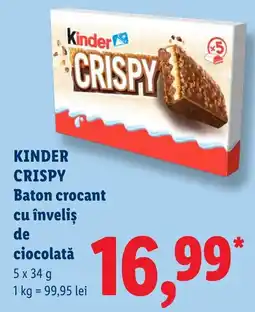 Lidl Kinder Crispy Ofertă